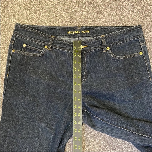 Michael Kors Women's Boot Cut Jeans Mid Rise Blue Denim Stretch Pockets Size 12 - Picture 7 of 12